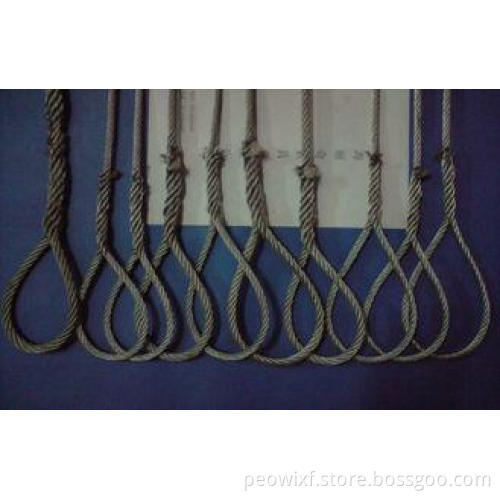 Single Leg Stainless Steel Wire Rope Sling AISI304 / AISI31